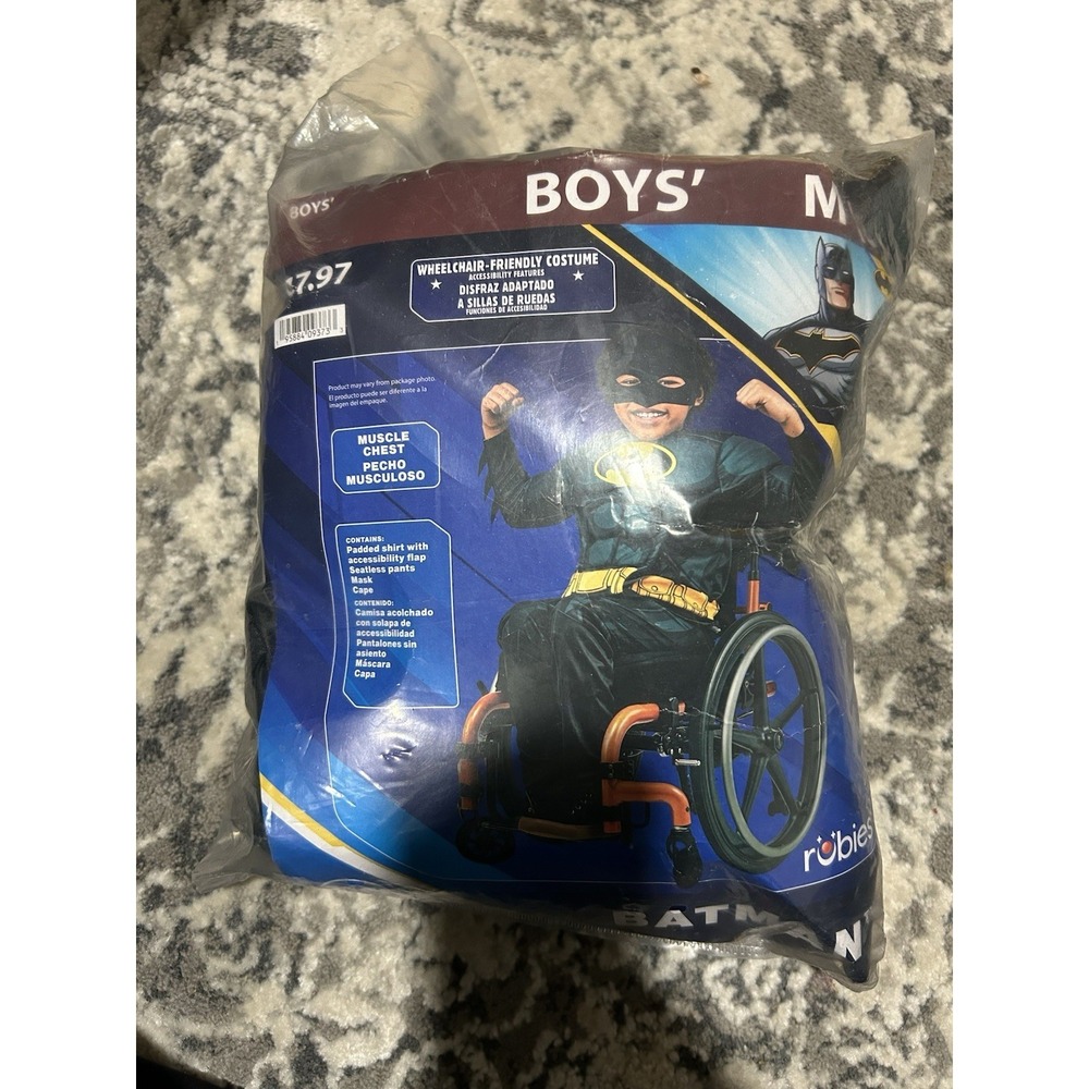 Batman DC‎ Boy Child Wheelchair Friendly Costume SZ M (8) New In Package